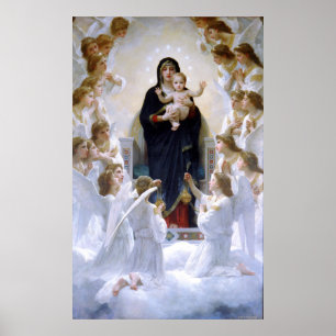Poster A Virgem com Anjos por William Adolphe Bouguere
