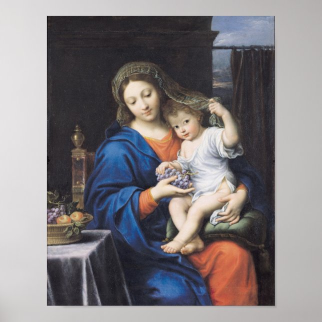 Póster A Virgem das Uvas, 1640-50 (Frente)
