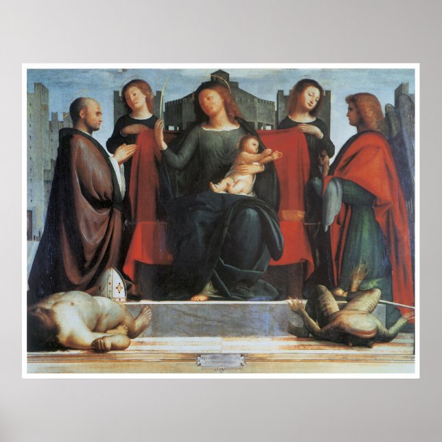 Póster A Virgem e a Criança Enfrentada... (Frente)