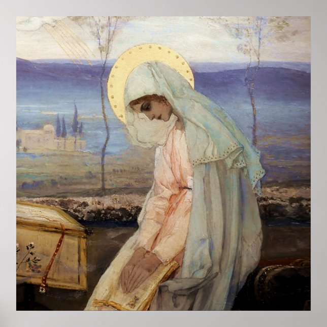 Poster "A Virgem Maria" por Mikhail Nesterov (Frente)