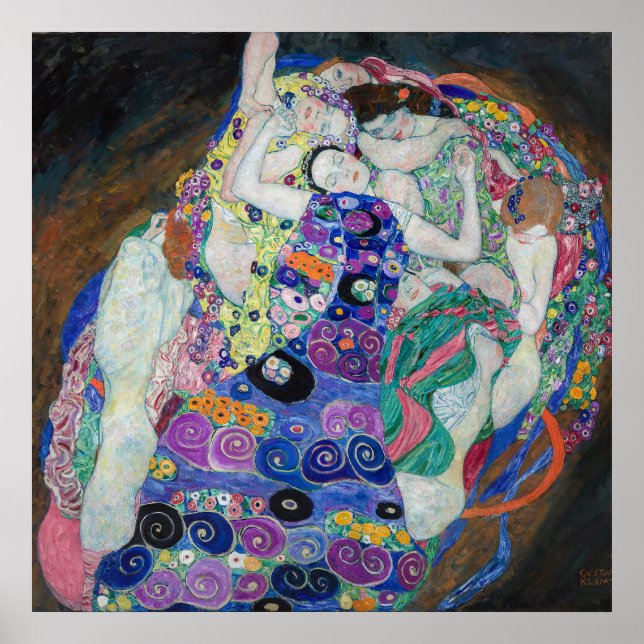 Poster A Virgem por Gustav Klimt, 1913 (Frente)