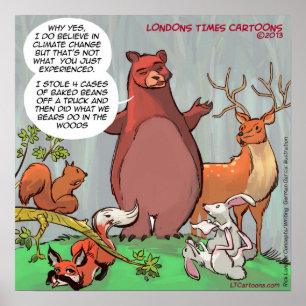 Póster A Visão Da Vida Selvagem Sobre As Alterações Cl