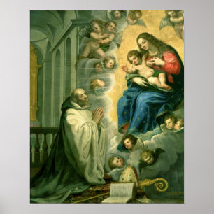 Poster A visão de St Bernard, 1634