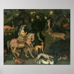 Poster A visão de St. Eustachius, c.1438-42