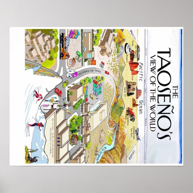 Póster A visão do mundo do Taoseño (Frente)