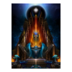 Póster A Visão Ouro Da Arte Fractal Arsencia