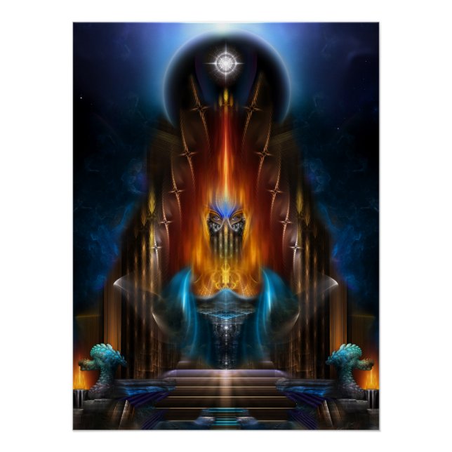 Póster A Visão Ouro Da Arte Fractal Arsencia (Frente)