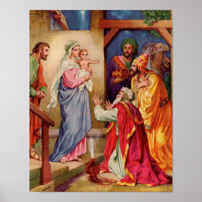 Poster A Visita da Arte de Natal Cristã dos Sabedoras (Frente)