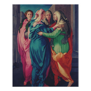Póster A Visitação por Pontormo Arte Fina Maneirista