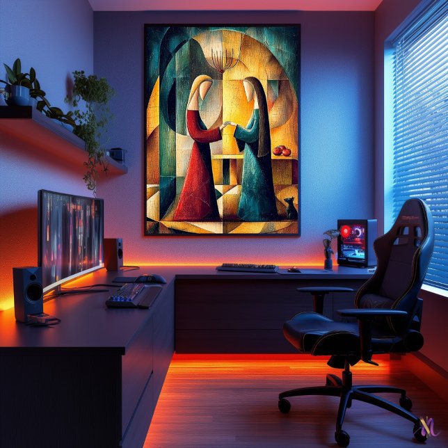 Poster A Visitação - Visão Minimalista Cubista (Criador carregado)