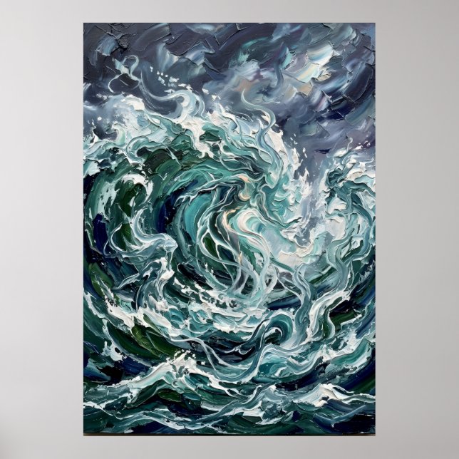 Poster A Voz Oceânica da Arte Espiritual de Parede (Frente)