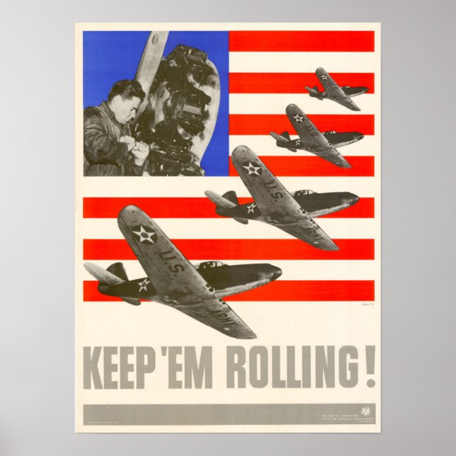 Poster A WWII Mantém-Nos A Rolar! (Frente)