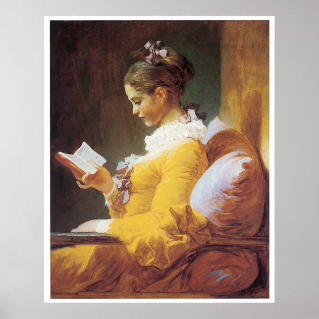 Poster A Young Girl Reading, 1776 Jean-Honore Fragonard (Frente)