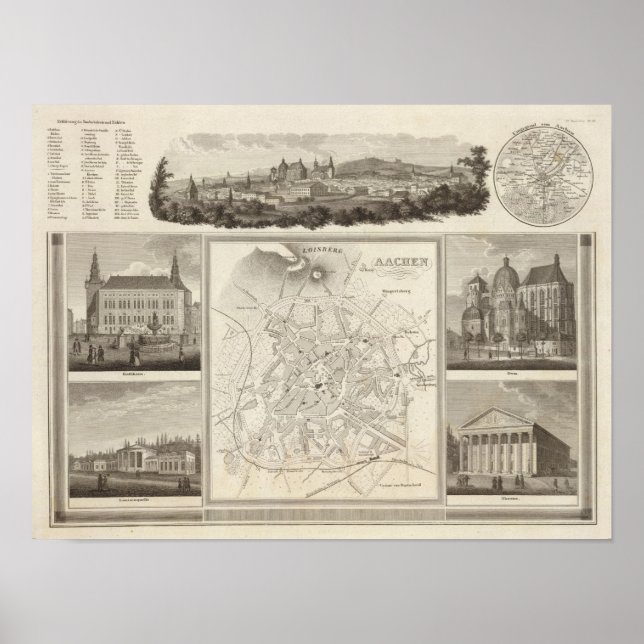 Poster Aachen, Alemanha (Frente)