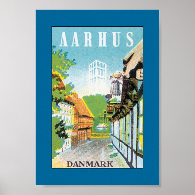 Poster Aarhus Danmark (canvas) (Frente)
