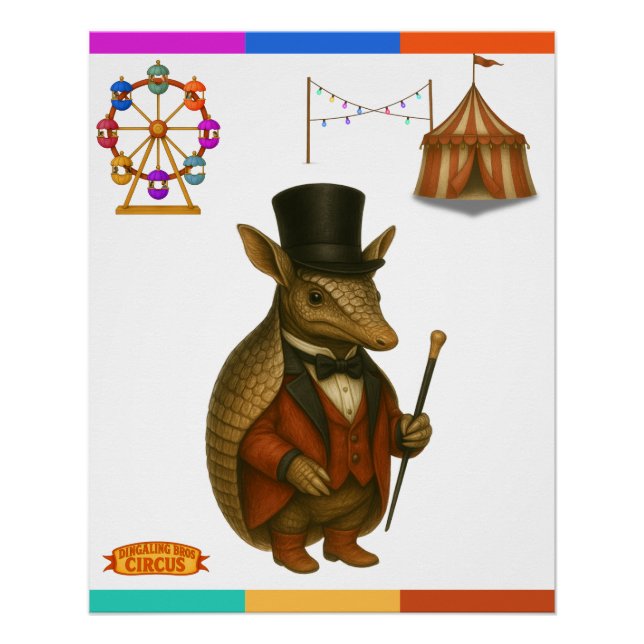 Póster Aaron, aardvark ringmaster (Frente)