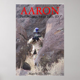 Póster Aaron que paintballing