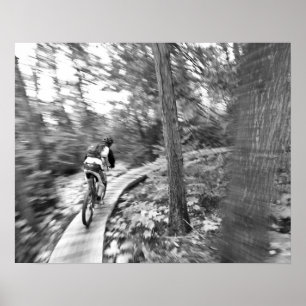 Póster Aaron Rodgers pedalando de mountain bike na Stairw