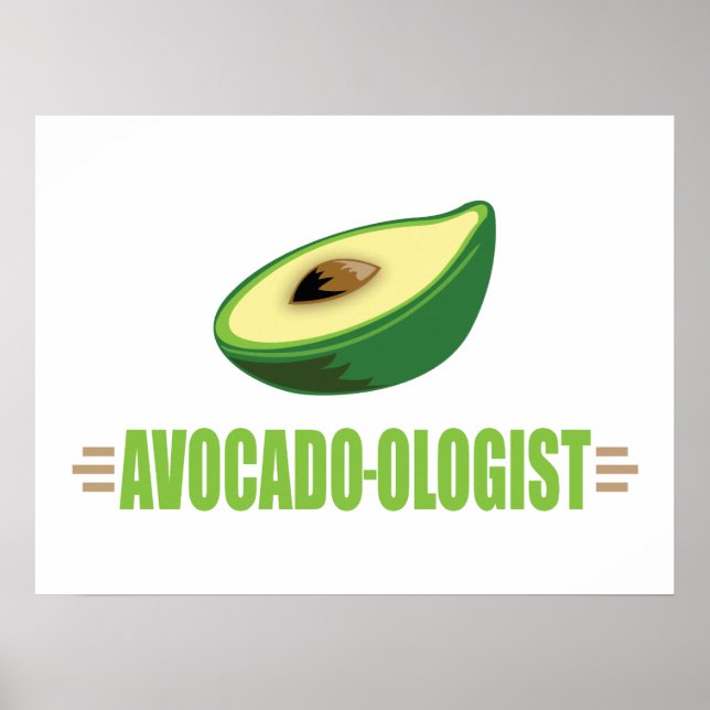 Póster Abacate Engraçado (Frente)