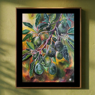 Poster Abacates ao Sol de Outono Pintura de Alfred Fox