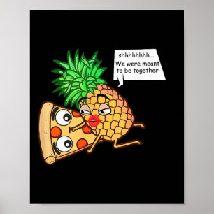 Poster Abacaxi Engraçado Na Pizza