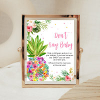 Abacaxi Floral Tropical Não diga amor