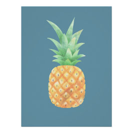 Póster Abacaxi Ouro minimalista