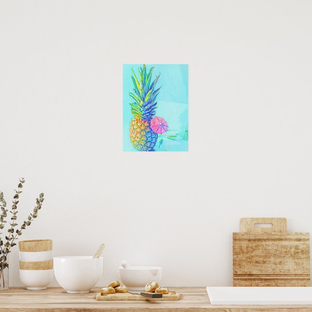 Poster Abacaxi Tropical (Cozinha)