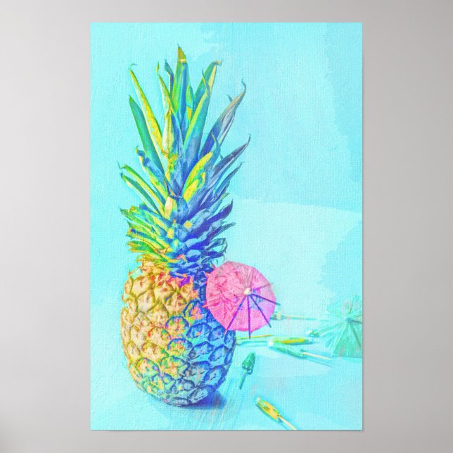 Poster Abacaxi Tropical (Frente)
