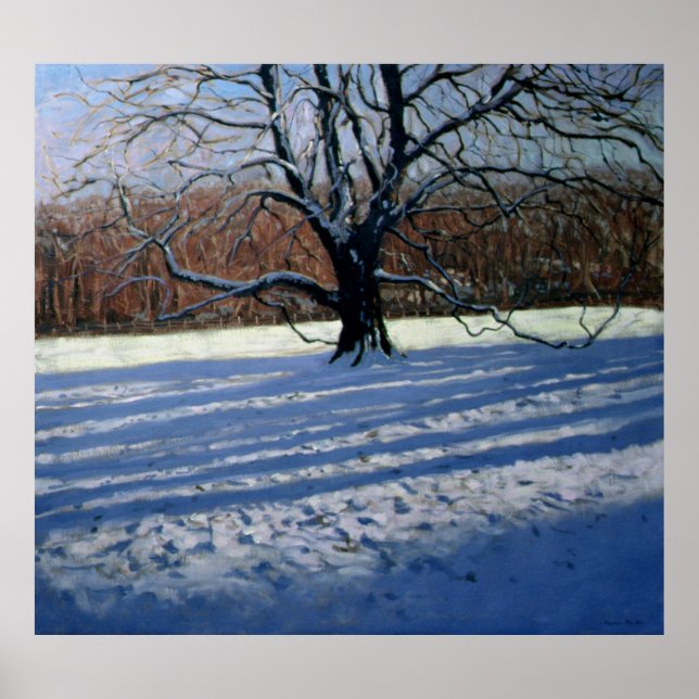 Póster Abadia de Calor de Neve de Árvore Grande (Frente)
