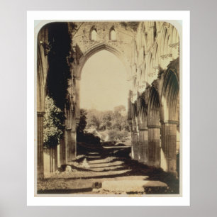 Póster Abadia de Rievaulx, North Yorkshire, 1854 (foto do