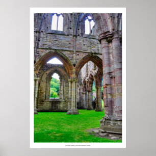 Póster Abadia de Tintern VIII, mosteiro de Cisterciano Pa