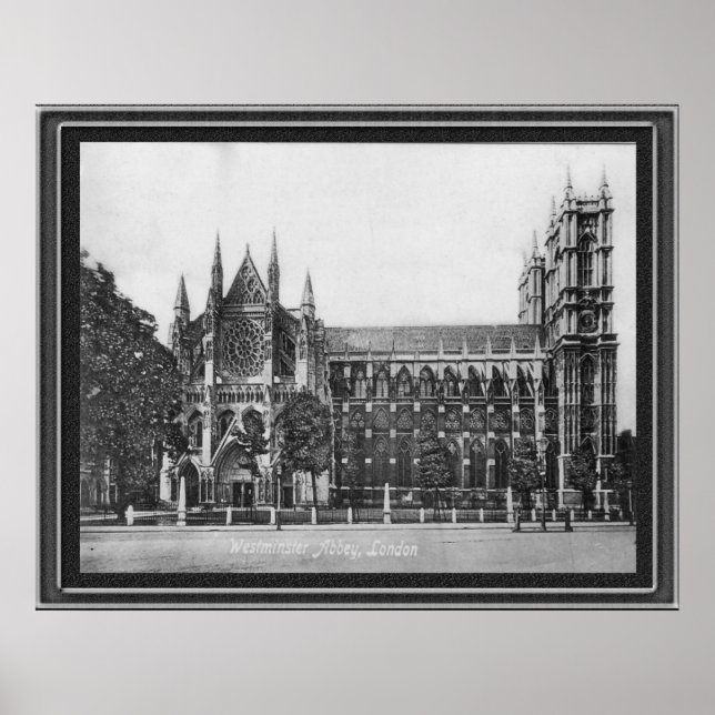 Poster Abadia de Westminster Negro e Branco (Frente)