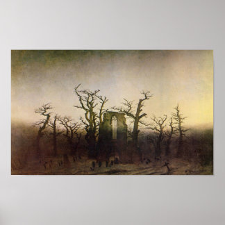 Póster Abadia em Oak Forest por Caspar David Friedrich
