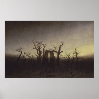 Póster Abadia em Oakwood - Caspar David Friedrich