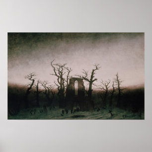 Póster Abadia na madeira de carvalho, 1810