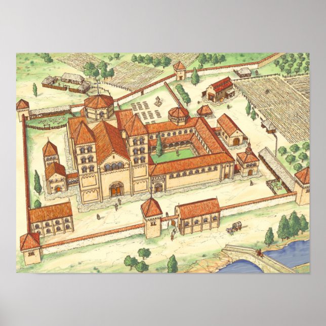 Poster Abadia Românica. Modelo (Frente)