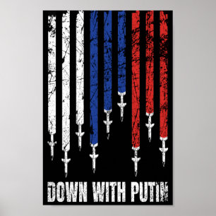 Poster Abaixo Putin Antiwar Peace Ucrânia