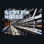 Poster Abandoned Industrial Factory Urbex Grunge Art<br><div class="desc">Make a massive, uncompromising visual statement on your wall with this striking urban exploration poster. This horizontal artwork draws you deep into the heart of a gritty, decaying industrial factory. Rendered in an aggressive, heavy-ink graphic novel style, the endless pipes and concrete walkways create a powerful sense of perspective and...</div>