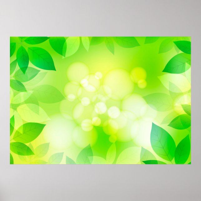 Poster Abate de fundo verde (Frente)