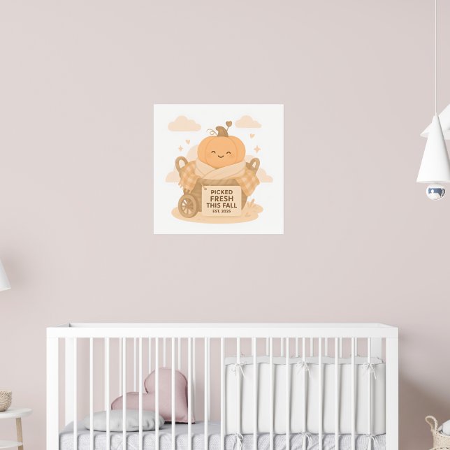 Poster Abatimento fresco da abóbora-abóbora Kawaii Vibes (Berçário 2)