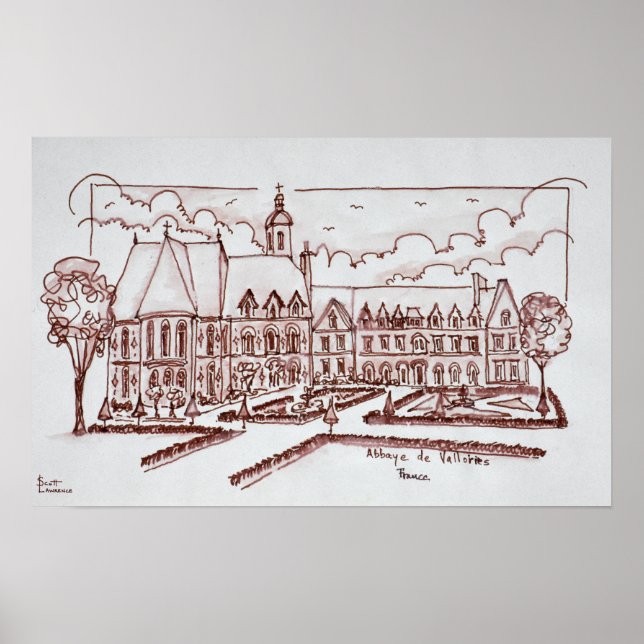 Poster Abbaye de Valloires | Argoules, França (Frente)