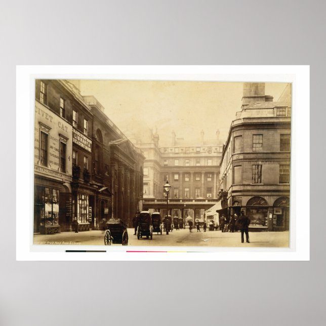 Póster Abbey Square e Pump Rooms, Bath, c.1880 (b/w pho) (Frente)