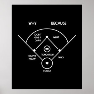 Poster abbott costello whos on first   Whats on second 