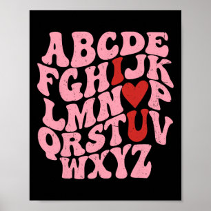 Poster Abc Alfabeto Eu Amo Você Professor De Inglês Dia D