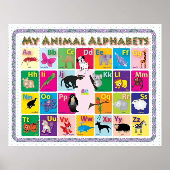 Poster ABC: Meus Alfabetos Animais (Frente)