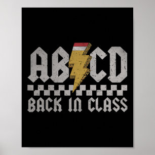 Poster Abcd De Volta À Sala De Aula Primeiro Dia De Volta