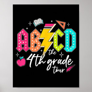 Poster Abcd The 4th Grade Tour Pencil Lightning Rock Boys