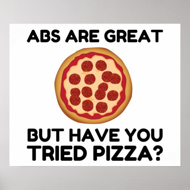 Poster Abdominals Pizza (Frente)