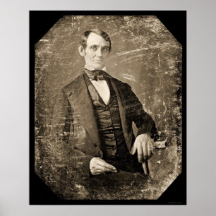 Poster Abe Lincoln Daguerreotype 1846